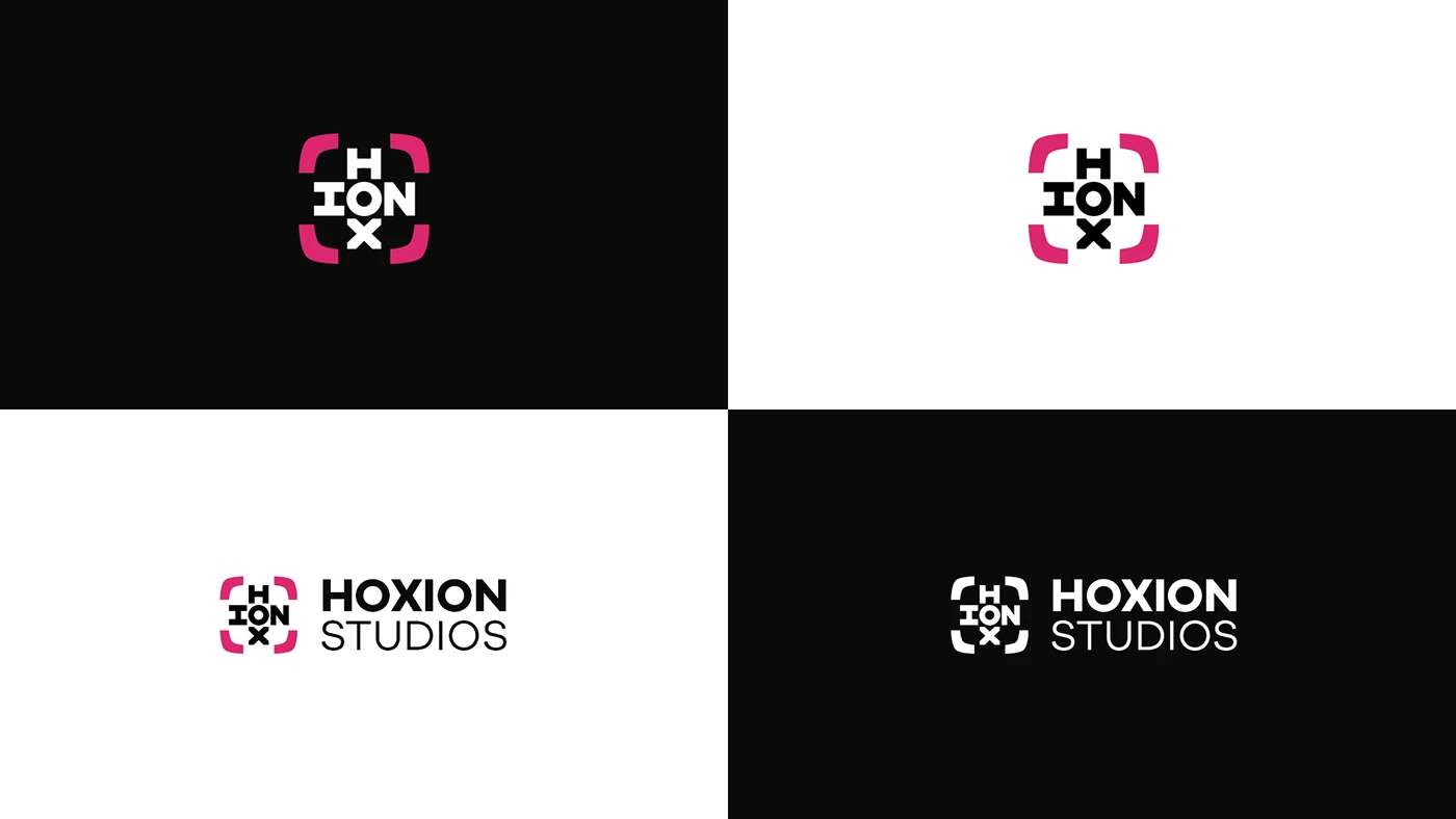 HOXION Studios görsel kimlik uygulaması