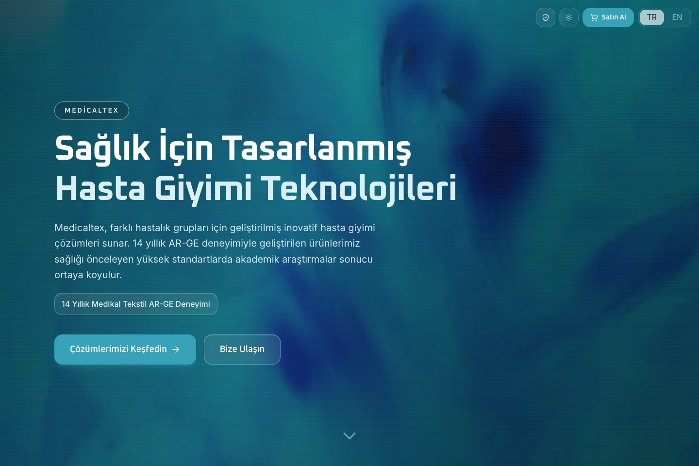 Venture Studios tarafından hazırlanan Medicaltex kurumsal web sitesi