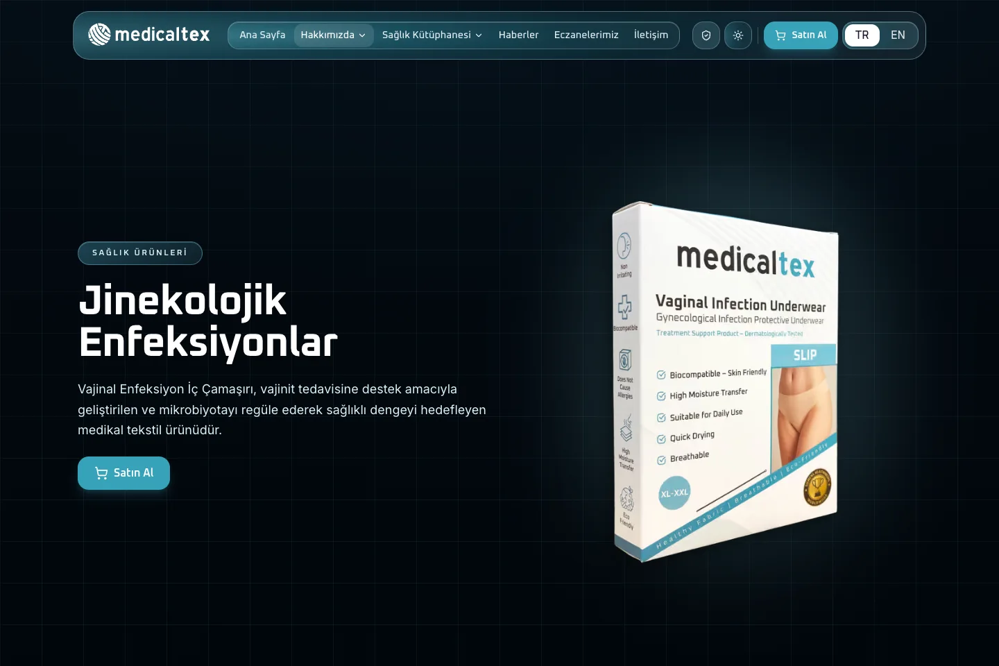 VIC ürününün eczane kanalına yönelik dijital ürün sayfası